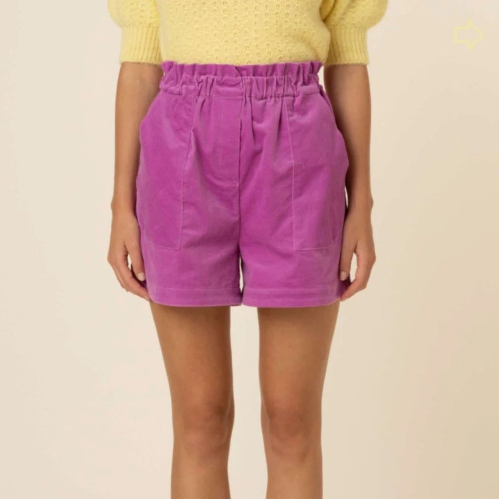 FRNCH PARIS MARJORIE WOVEN SHORTS - VIOLINE